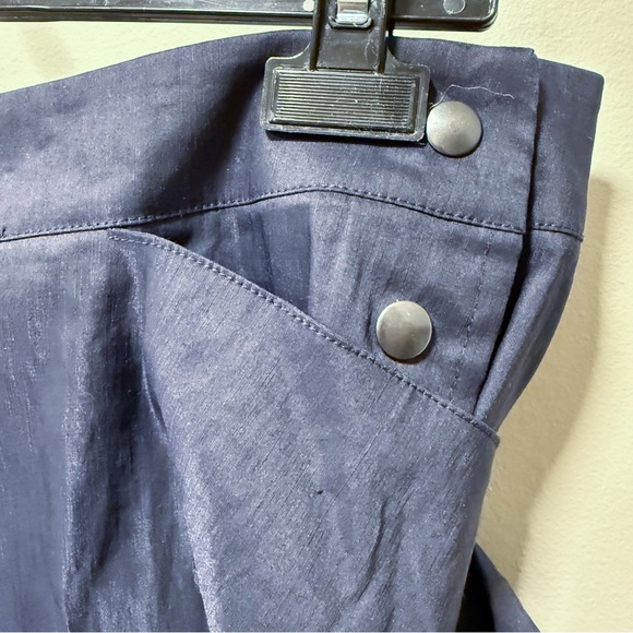 Sarah Pacini NWT Winning Blue Linen Blend Maxi Skirt - Size 3 - Picture 4 of 11